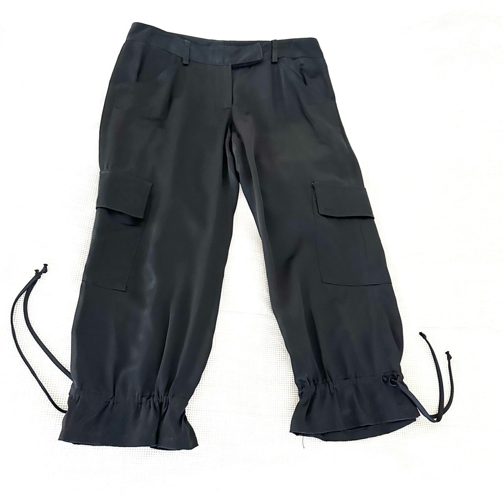 Cropped Satin/Silk Guess Collection Black Pants! Size 0